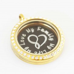 My Family My Life My Love - Locket and Plate Set - 3cm