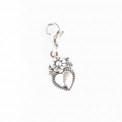 Flower Halo Heart Dangle