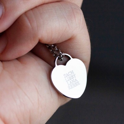 Engraved Heart Pendant