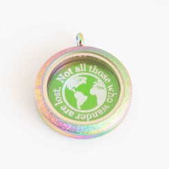 Not all those who wander are lost - Locket and Plate Set