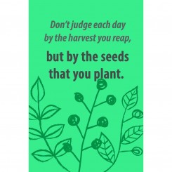 Don't judge each day by the harvest you reep, but by the seeds that you plant (jpeg File)