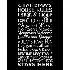 Grandparents House Rules (jpeg file) 8x10