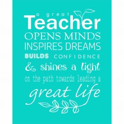 A great teacher (jpeg file only) 8x10 inch