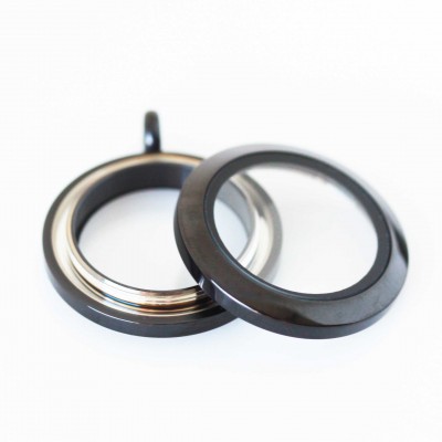 Black Locket Screw Top - 2.5cm