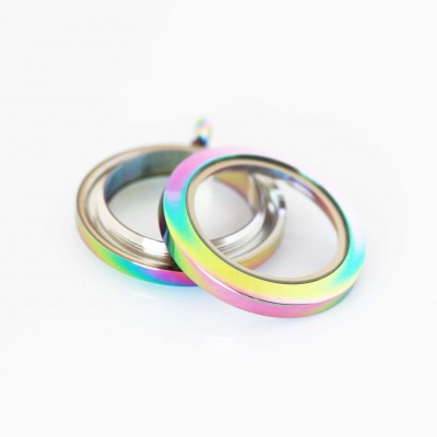 Rainbow Locket Screw Top - 2.5cm