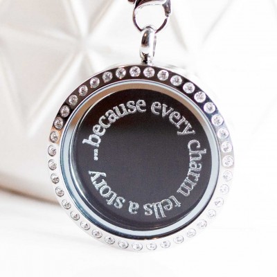 Because every charm tells a story - Locket and Plate Set - 3cm wide