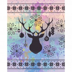 Christmas Bauble Deer (jpeg file only) 8x10