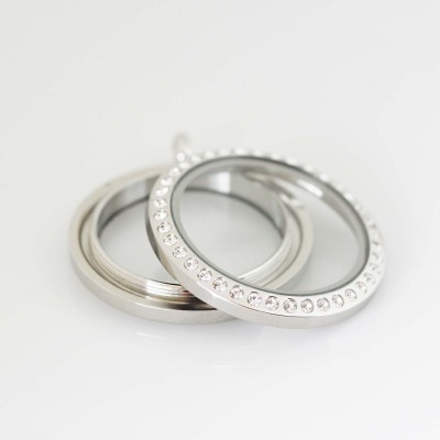 Silver Bling Screw Top Locket