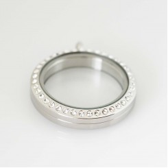 Silver Bling Screw Top Locket